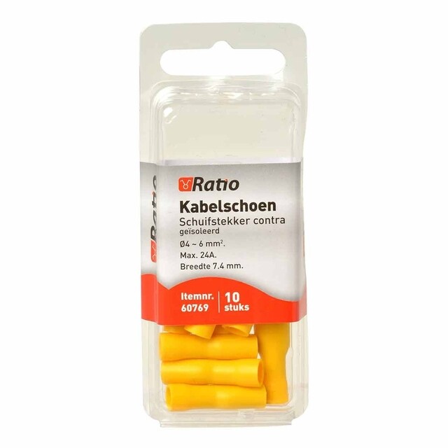 Product image 1 of Kabelschoen contra vlakstekker 4-6mm² 10st in blister