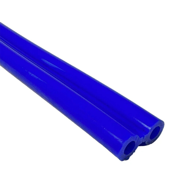 Product image 1 of Siliconen dubbele pulsatieslang ø 7 x 14 mm, blauw 25 mtr