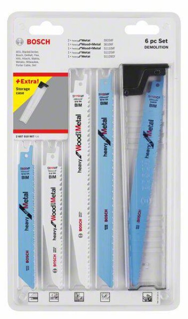 Product image 1 of Bosch 6-delige set reciprozaagblad Demolition