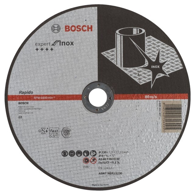 Product image 1 of Bosch Doorslijpschijf (Expert for Inox) 230 x 1,9 x 22,2 MM - RVS