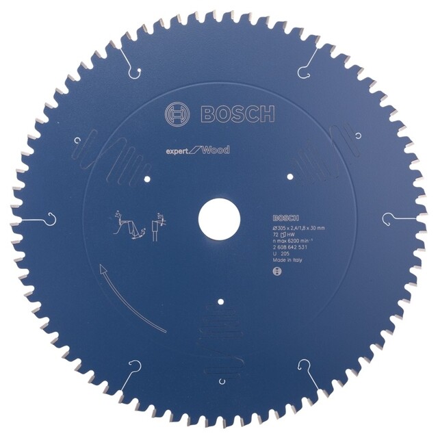 Product image 1 of Bosch Cirkelzaagblad Expert Hout 305 x 30 x 2,4 mm 72 Tands