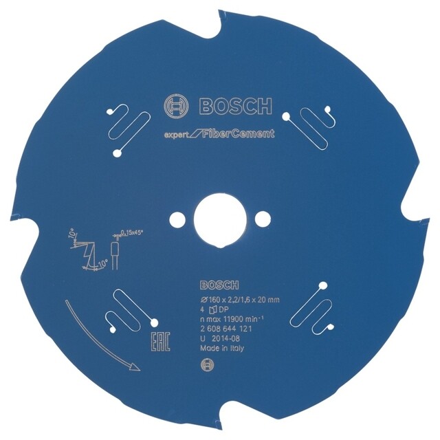 Product image 1 of Bosch Cirkelzaagblad Expert For Fiber Cement, 160 X 20 X 2,2 mm, 4 Tands