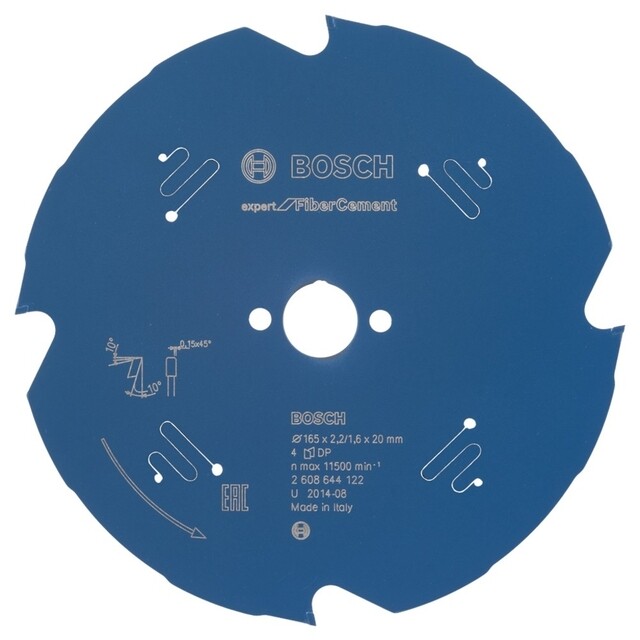 Product image 1 of Bosch Cirkelzaagblad Expert Vezelcement 165 x 20 x 2,2 mm 4 Tands