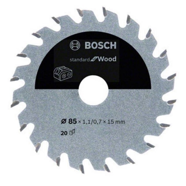 Product image 1 of Bosch Cirkelzaagblad ACCU Standard Hout 85x15x1.1 20 Tands