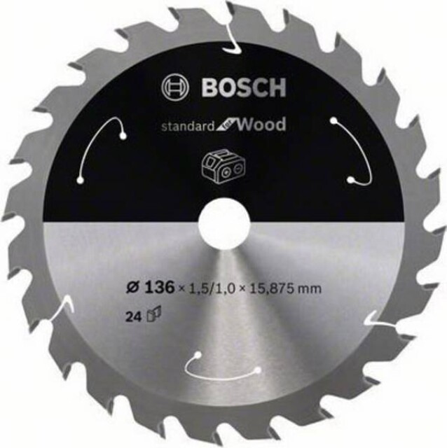 Product image 1 of Bosch Cirkelzaagblad ACCU Standard Hout 150x20/16x1.6/1.0x24 Tands