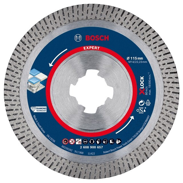 Product image 1 of Bosch X-LOCK Diamantschijf Best For Ceramic - 115 x 22,23 x 1,6 x 10 mm