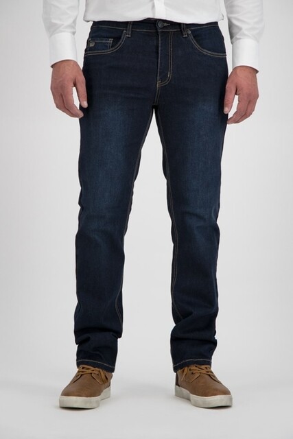 Product image 1 of 247 Palm S05 - Modern Fit, Sand Blasted Dark Blue Stretch Denim, L34-W33