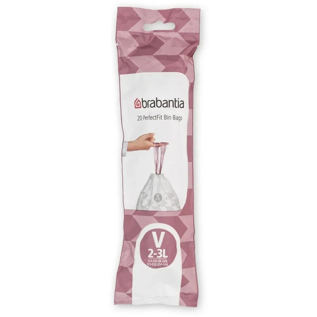 Product image 1 of Brabantia PerfectFit Afvalzak met trekbandsluiting - 3L - Code V - 20 stuks