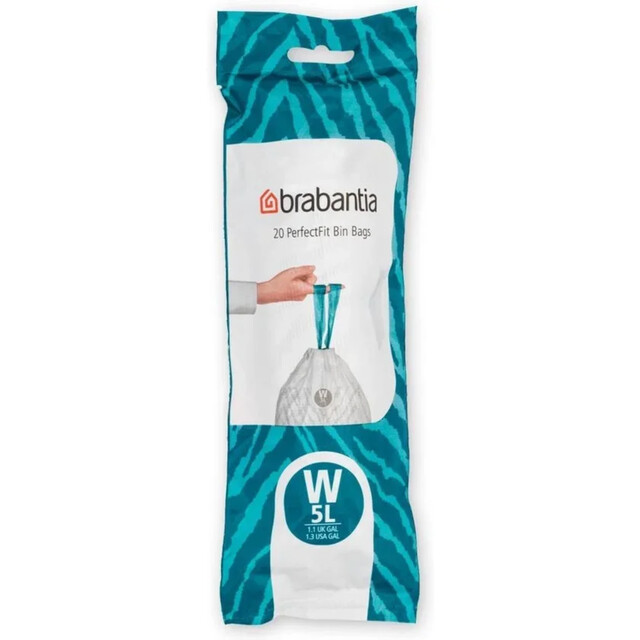 Product image 1 of Brabantia PerfectFit Afvalzak met trekbandsluiting - 5L - Code W - 20 stuks
