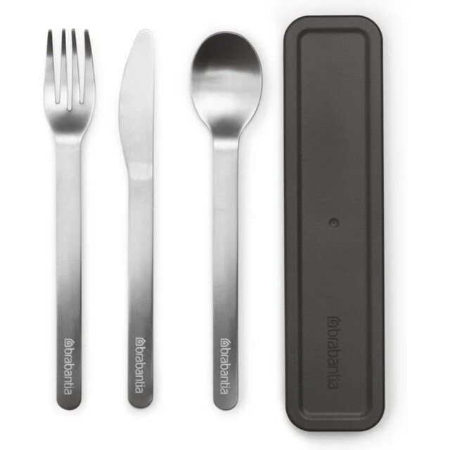 Product image 1 of Brabantia Make & Take Bestekset - To Go - 3-delig - Dark Grey