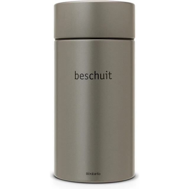 Product image 1 of Beschuitbus met lift 1,7 liter (met opdruk beschuit), Platinum