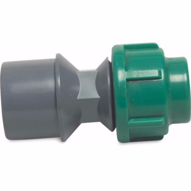 Product image 1 of VDL Overgangssok PVC/PE 25/32 mm x 25 mm lijmmof/spie x knel 10bar grijs/groen