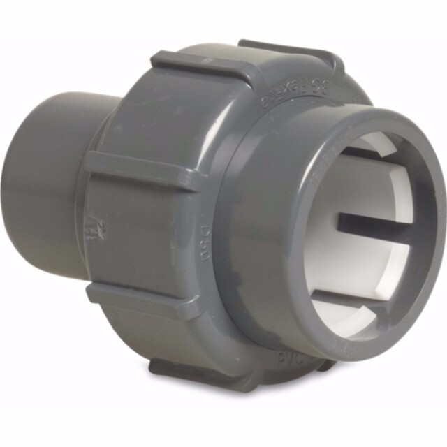 Product image 1 of FlexFit Overgangssok PVC-U 63 mm x 2" knel x binnendraad grijs