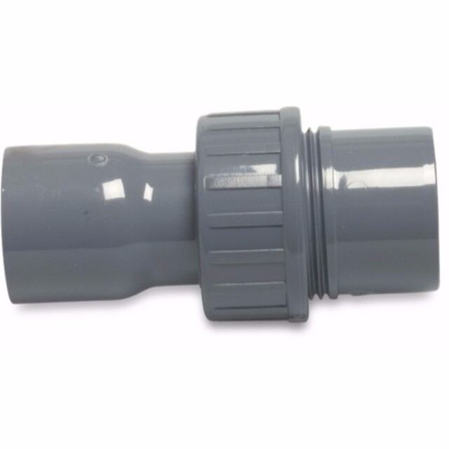 Product image 1 of Mega 3/3 koppeling handgevormd PVC-U 25 mm x 25/32 mm lijmmof x lijmmof/spie 16bar grijs