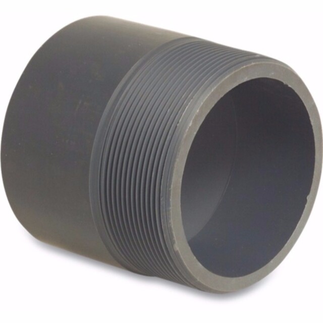 Product image 1 of VDL Puntstuk PVC-U 25/32 mm x 1" lijmmof/spie x buitendraad 10bar grijs type handgevormd