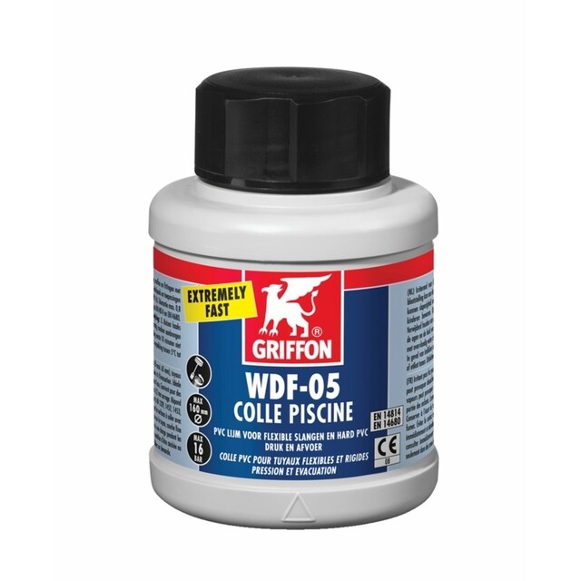 Product image 1 of Griffon PVC-lijm met kwast WRAS  type WDF-05 label NL/FR - 250 ml