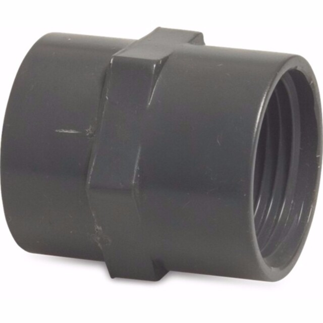 Product image 1 of Hydro-S Draadsok PVC-U 40 mm x 1 1/4" lijmmof x binnendraad 10bar grijs