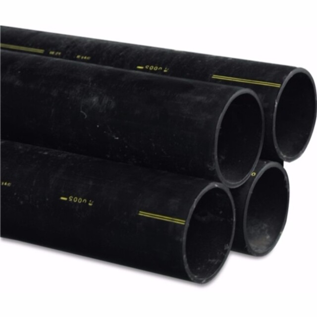 Product image 1 of Afvoerbuis PE80 125 mm x 125 mm x 4,9 mm glad 4bar zwart 5m KOMO/BENOR