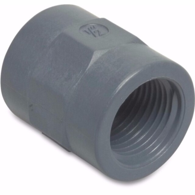Product image 1 of Sok PP 1 1/2" binnendraad 10bar grijs