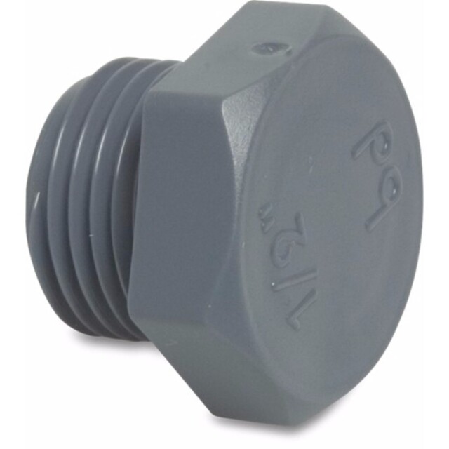 Product image 1 of Plug PP 3/4 inch buitendraad 10bar grijs