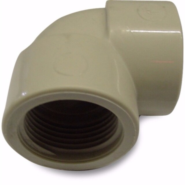 Product image 1 of Knie 90° PP 1" binnendraad 10bar beige