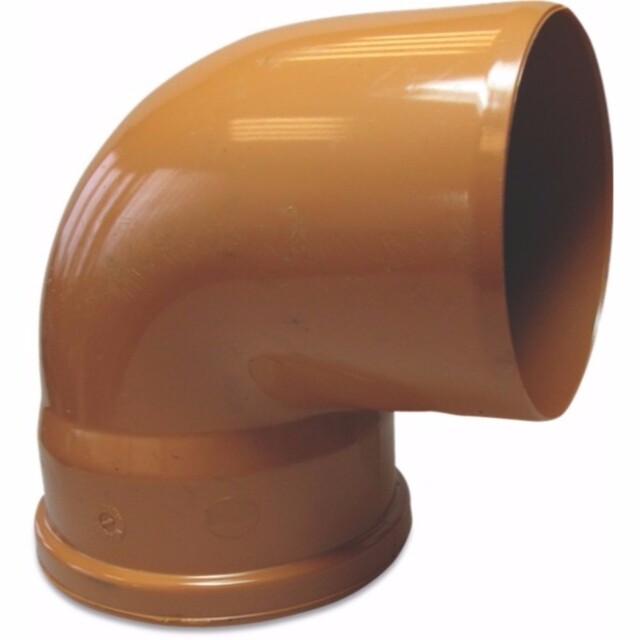 Product image 1 of Bocht 87° PVC-U 315 mm  SN4 manchet x spie roodbruin