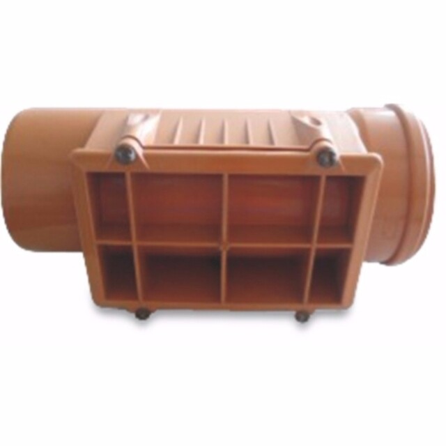 Product image 1 of Inspectie-stuk PVC-U 160 mm  SN4 manchet x spie roodbruin