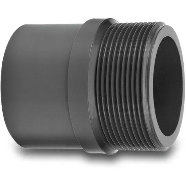 Product image 1 of VDL Draadeind PVC-U 50 mm x 2"" lijmmof x buitendr. 10bar grijs