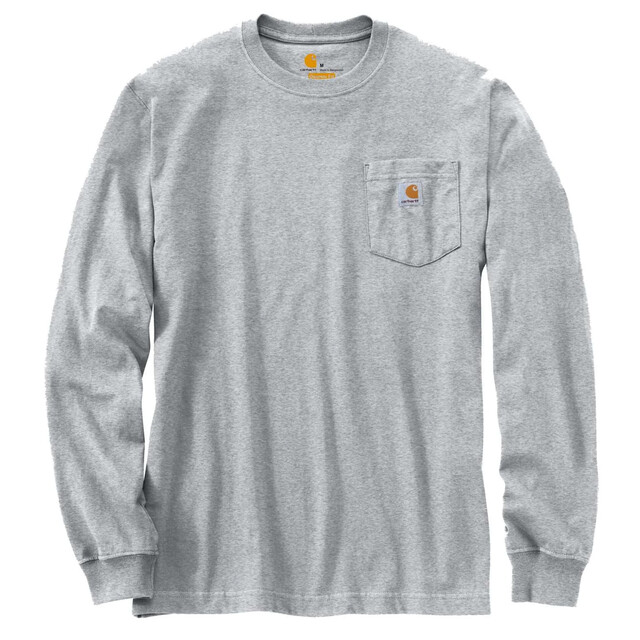 Product image 1 of Carhartt Werkkleding Zak T-shirt L/S Gemêleerd Grijs S
