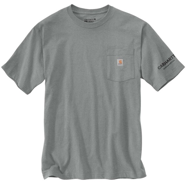 Product image 1 of Carhartt Heren T-shirt  Relaxed Fit - FastDry Grijs - Maat L