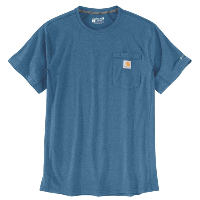 Carhartt Frce Rlxd Tshrt Dark Horizon Blauw Gemêleerd XL - De Boer