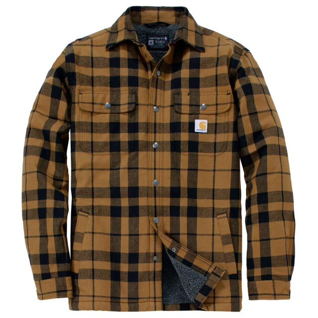 Product image 1 of Carhartt Tj4452 Rlxft Flnl Shrp Lnd Shrt Jac Carhartt Bruin S