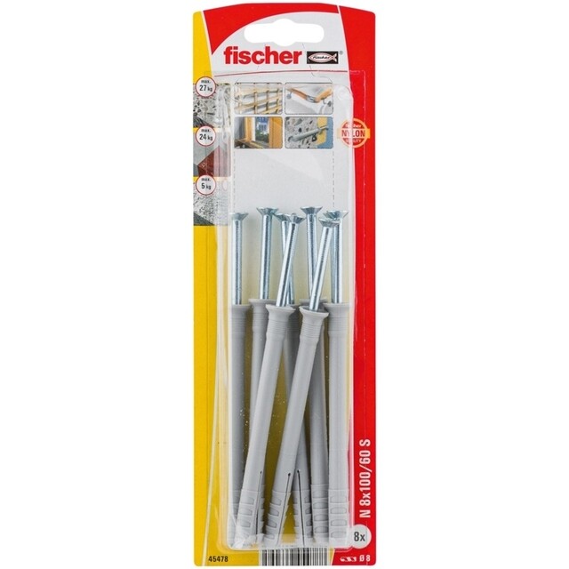 Product image 1 of Fischer N 8X60/20 S Nagelplug
