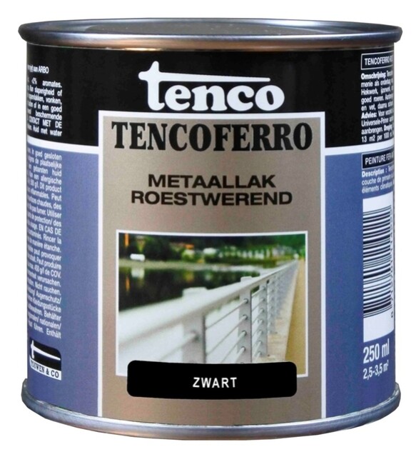 Product image 1 of Tencoferro Dekkend Zijdeglans Zwart 9005 0,75 L.