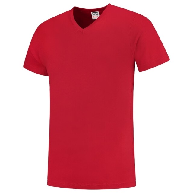 Product image 1 of Tricorp T-Shirt Casual 101005 160gr Slim Fit V-Hals Rood Maat XS