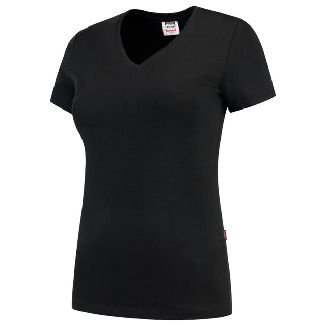 Product image 1 of Tricorp Dames T-Shirt Casual 101008 190gr Slim Fit V-Hals Zwart Maat M