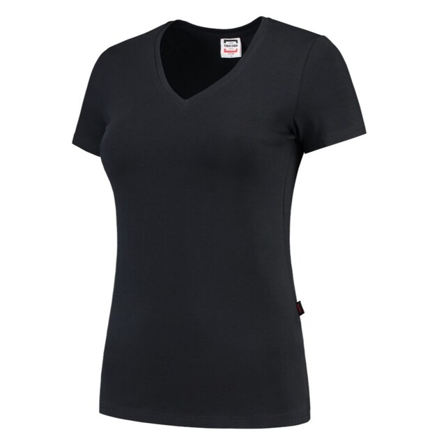 Product image 1 of Tricorp Dames T-Shirt Casual 101008 190gr Slim Fit V-Hals Marine Maat M