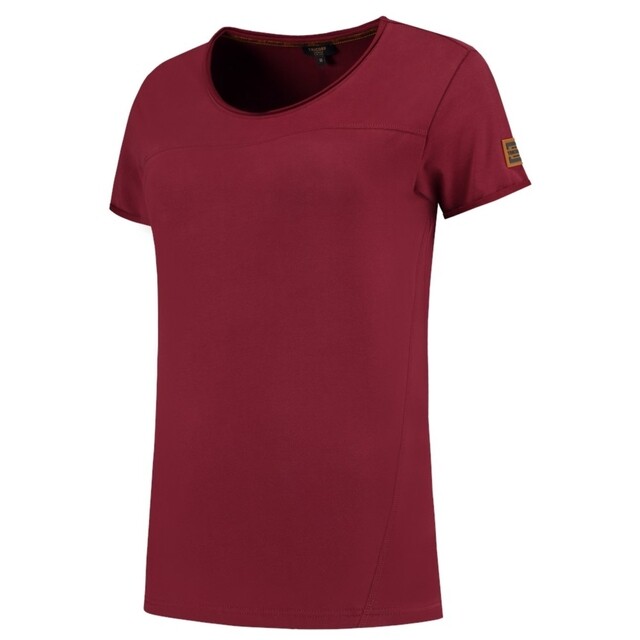 Product image 1 of Tricorp Dames T-Shirt Premium 104005 180gr Slim Fit Bordeaux Maat L