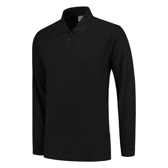 Product image 1 of Tricorp Poloshirt Casual 201008 180gr Longsleeves Zwart Maat 3XL