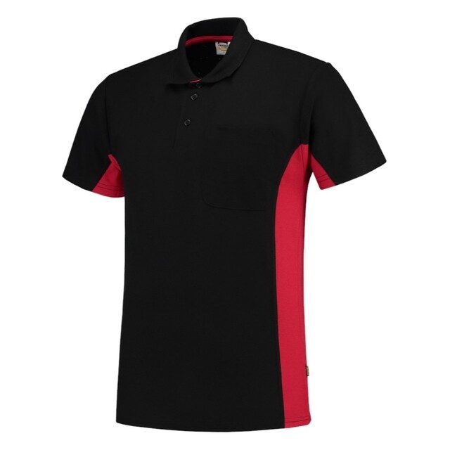 Product image 1 of Tricorp Poloshirt Workwear 202002 180gr Zwart/Rood Maat 2XL