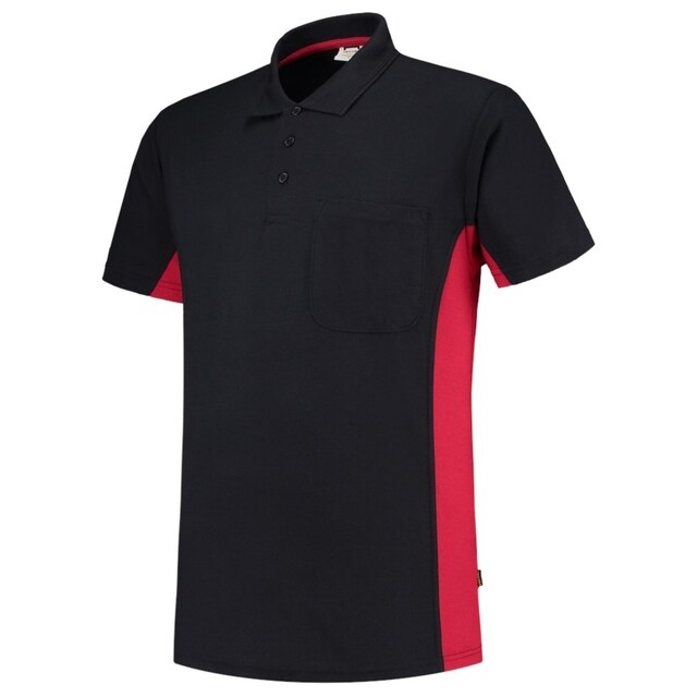 Product image 1 of Tricorp Poloshirt Bicolor Borstzak Navyred 202002 5XL