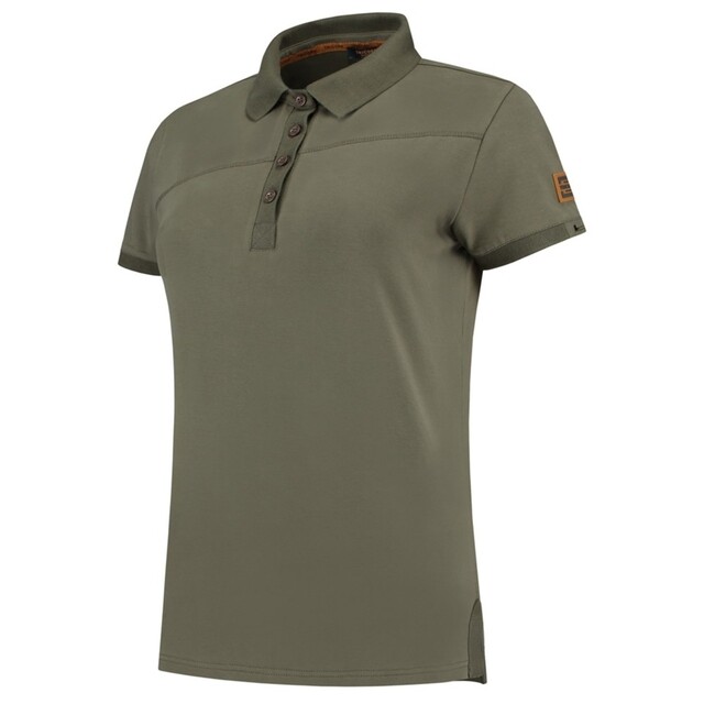 Product image 1 of Tricorp Dames Poloshirt Premium 204003 210gr Slim Fit Army Maat S