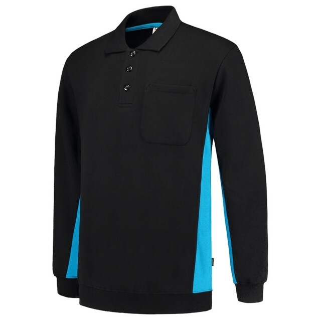 Product image 1 of Tricorp Polosweater Zwart-Blauw Maat 3XL