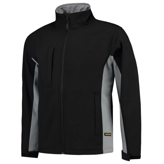 Product image 1 of Tricorp Softshell Jack Bi-Color Zwart/Grijs Maat 3XL