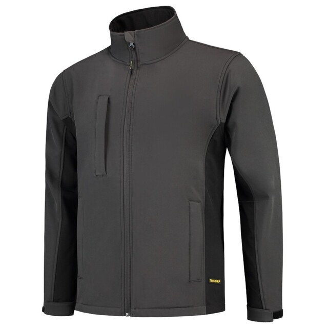 Product image 1 of Tricorp Softshell Jack Bi-Color Donkergrijs/Zwart Maat 3XL