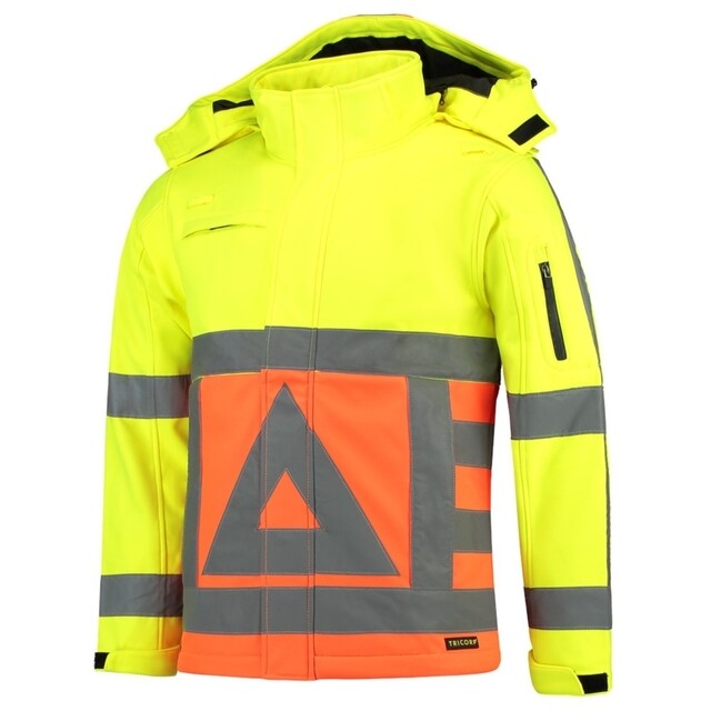 Product image 1 of Tricorp Hi-Vis Softshell Jas 403002 Geel Oranje Maat 3XL