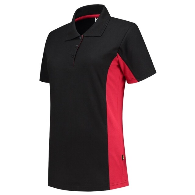 Product image 1 of Poloshirt Bicolor Dames 202003 Blackred M