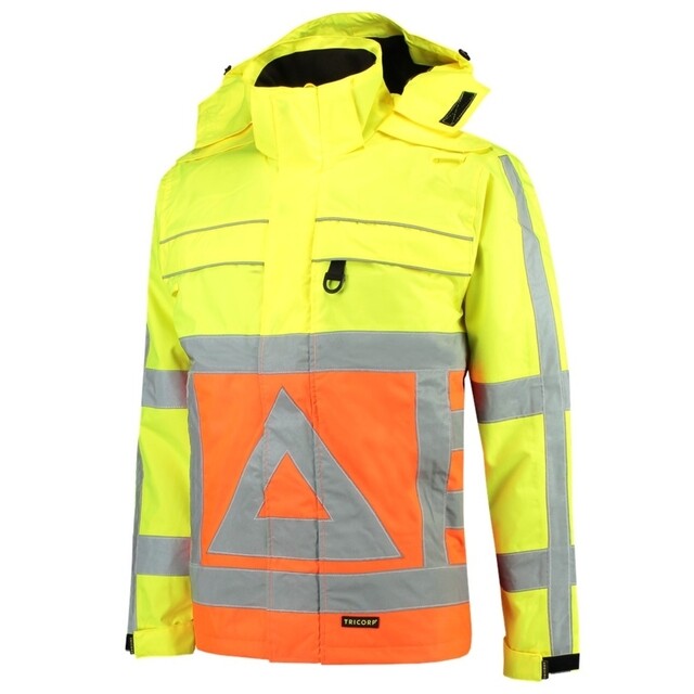 Product image 1 of Tricorp Hi-Vis Parka Jas 403001 Geel Oranje Maat 3XL