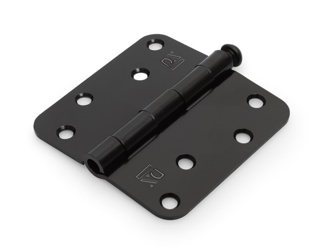 Product image 1 of Scharnier Ronde Hoeken 89x89 Mm Losse Pen Staal Zwart