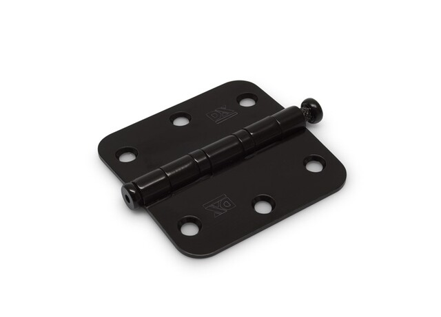 Product image 1 of Kogellagerscharnier / Ronde Hoeken / 76X76 Mm / Rvs Pen / Rvs Geborsteld Zwart